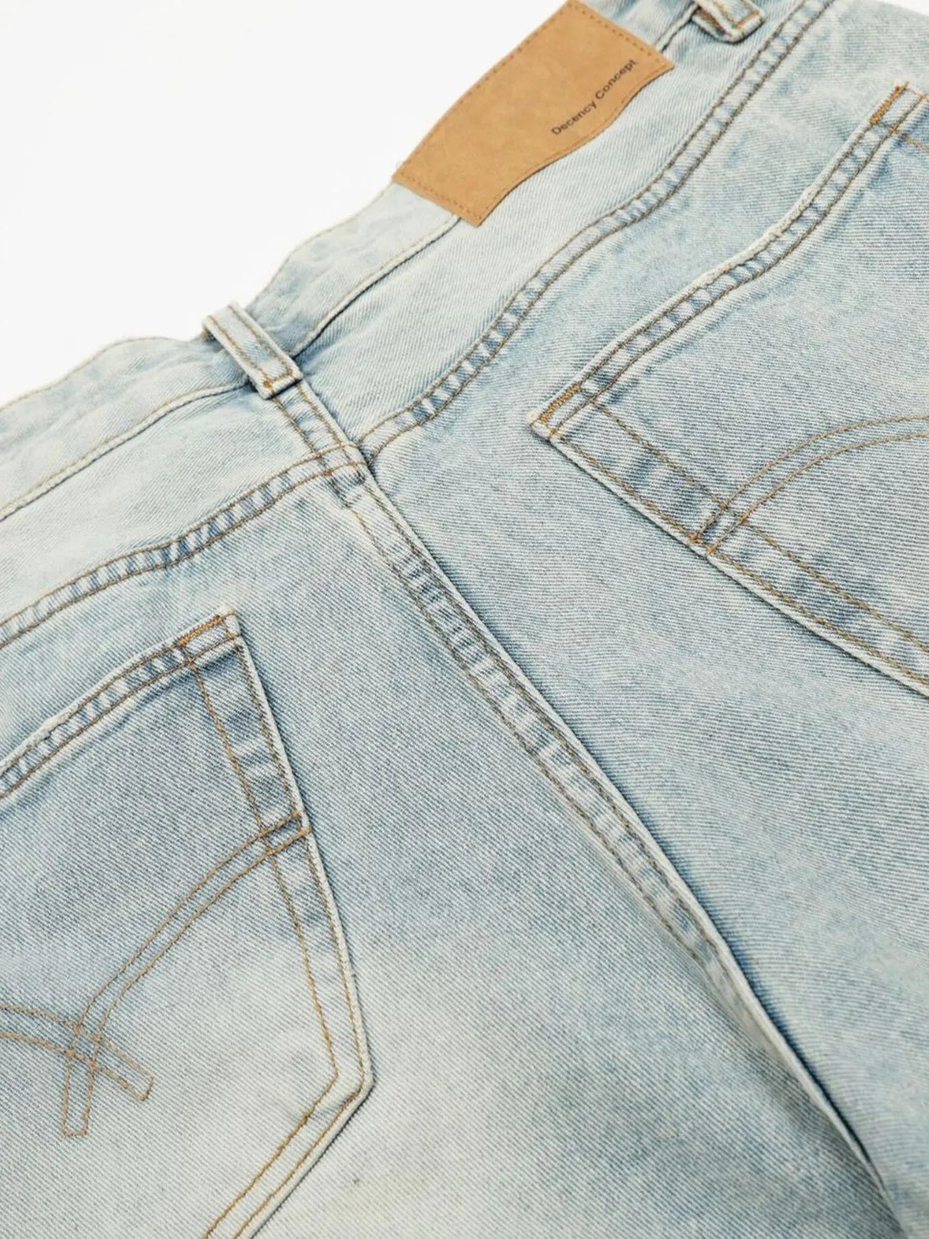 Men's Wash Wide Leg Denim Shorts - Image 13