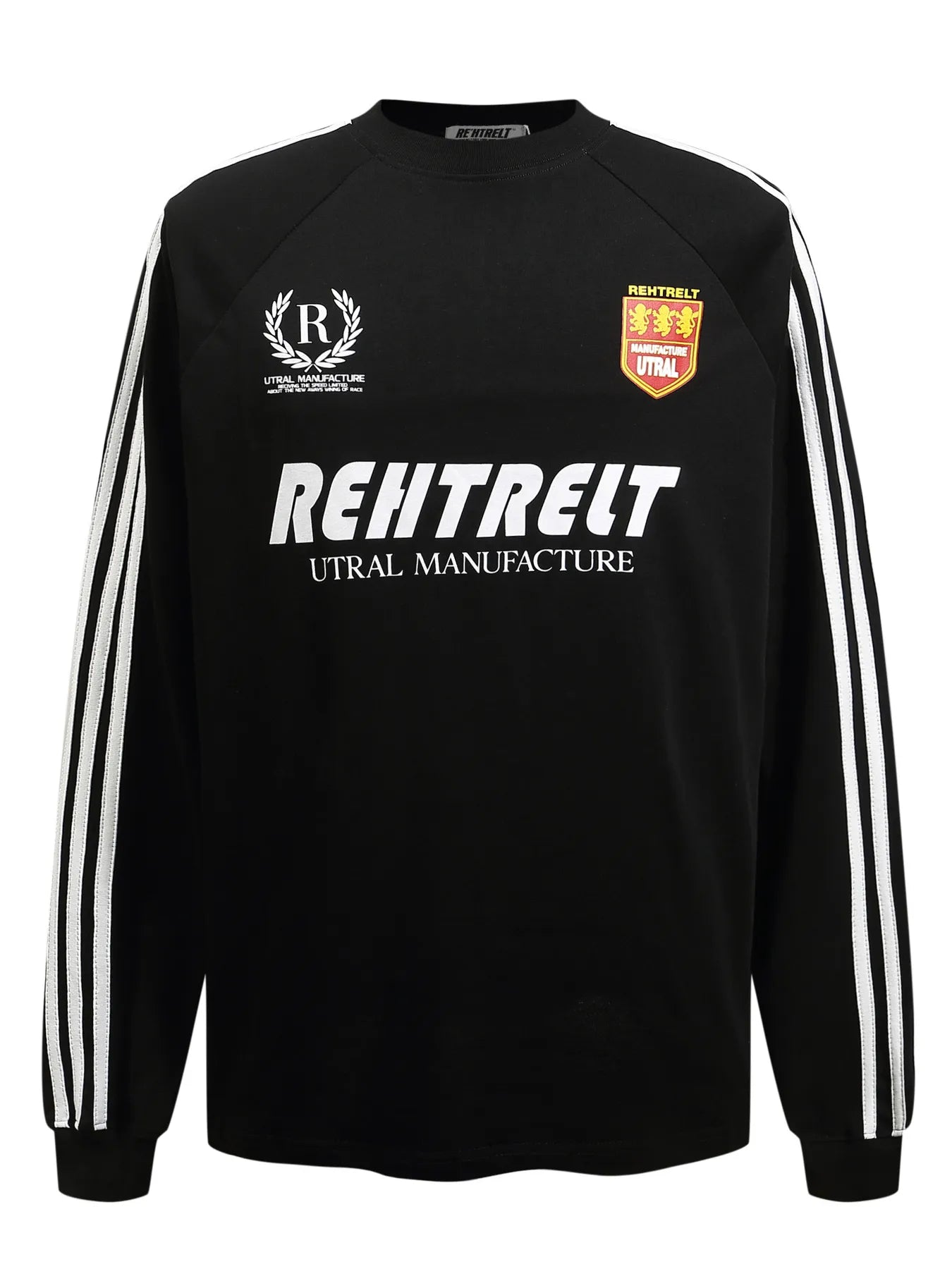 Men's Striped Long Sleeve Graphic T-Shirt - Image 2