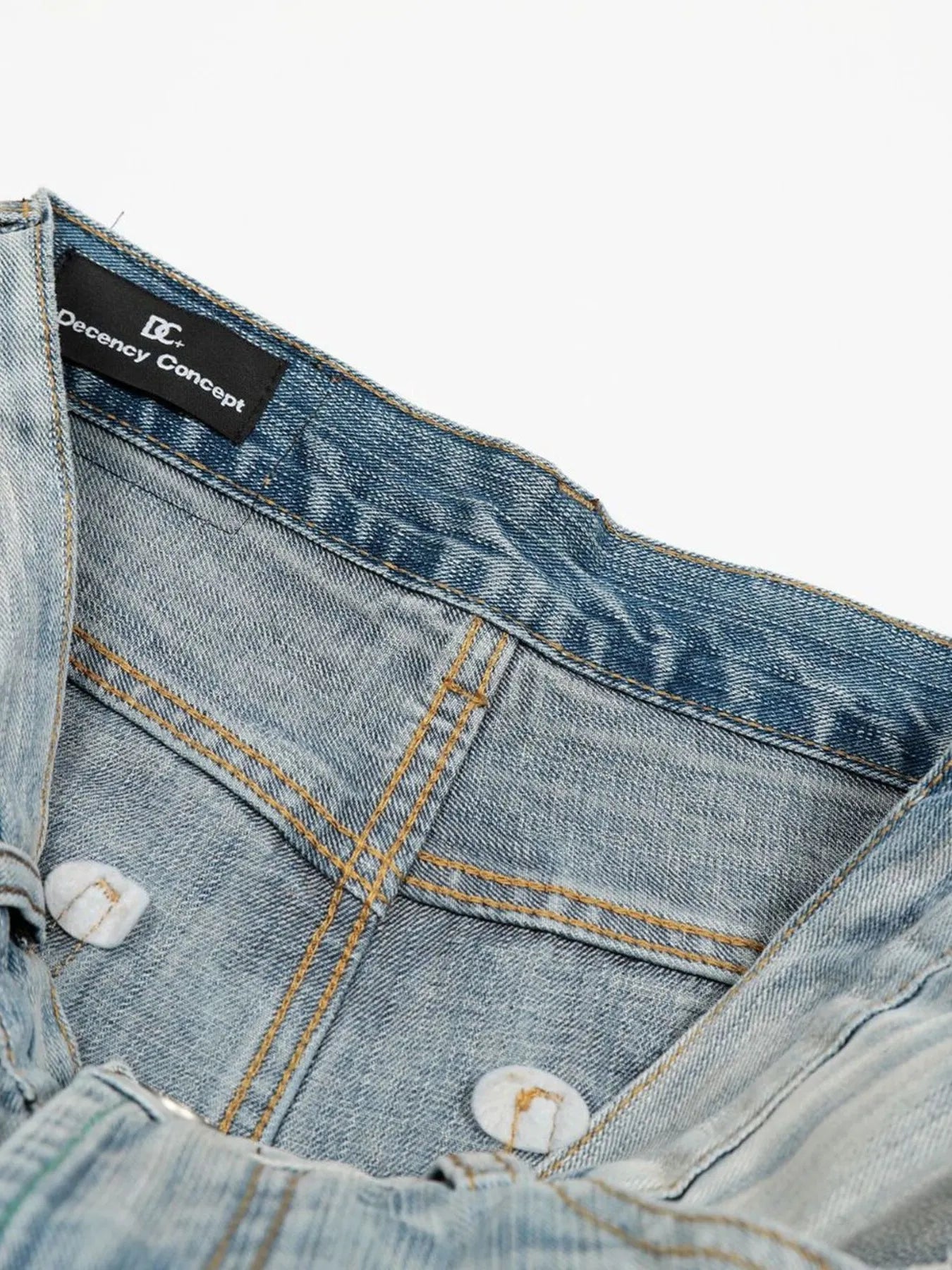 Men's Washed Wide Leg Baggy Jeans - Image 8