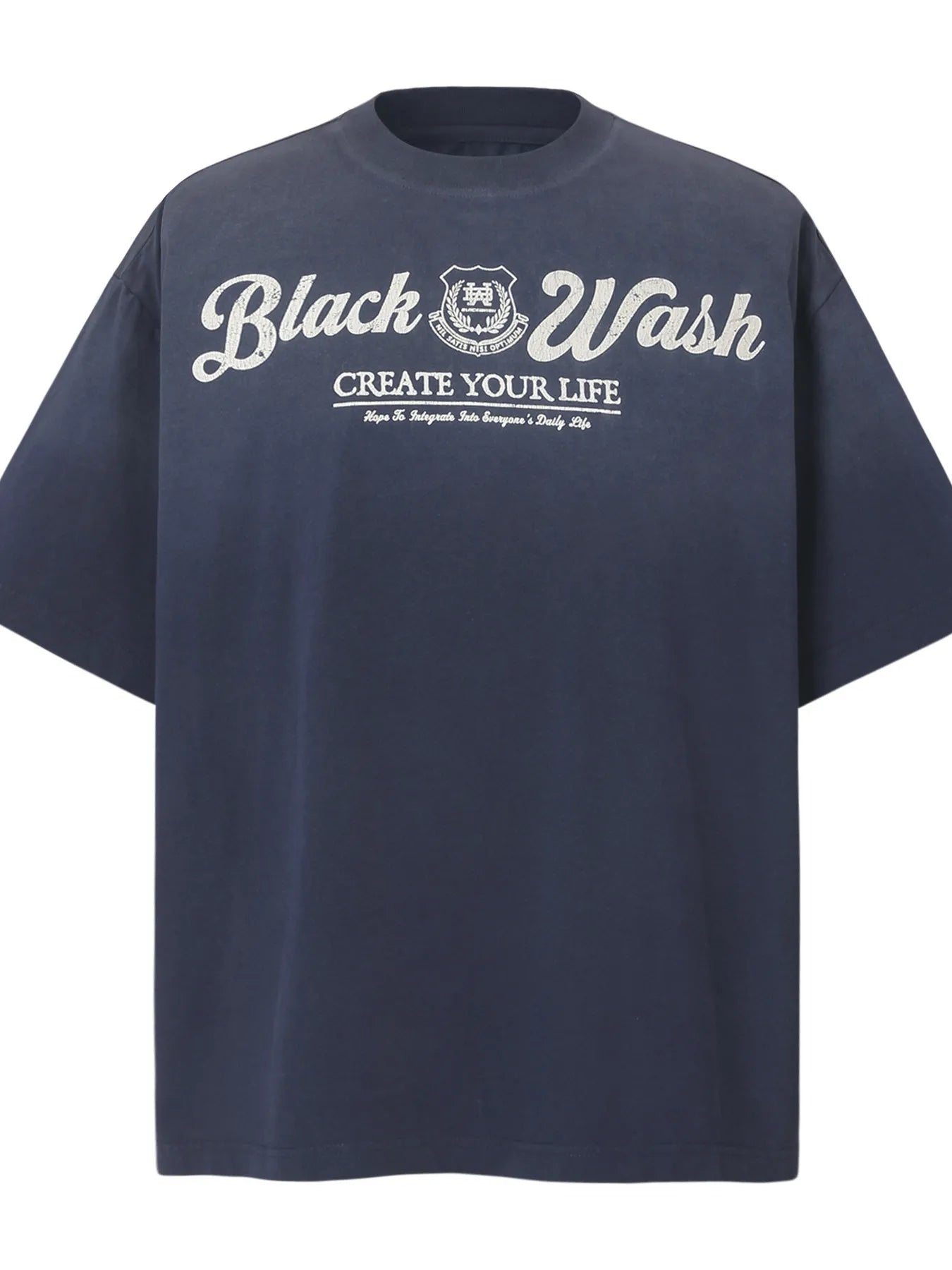 Men's Gradient Letter Round Neck T-Shirt - Image 3