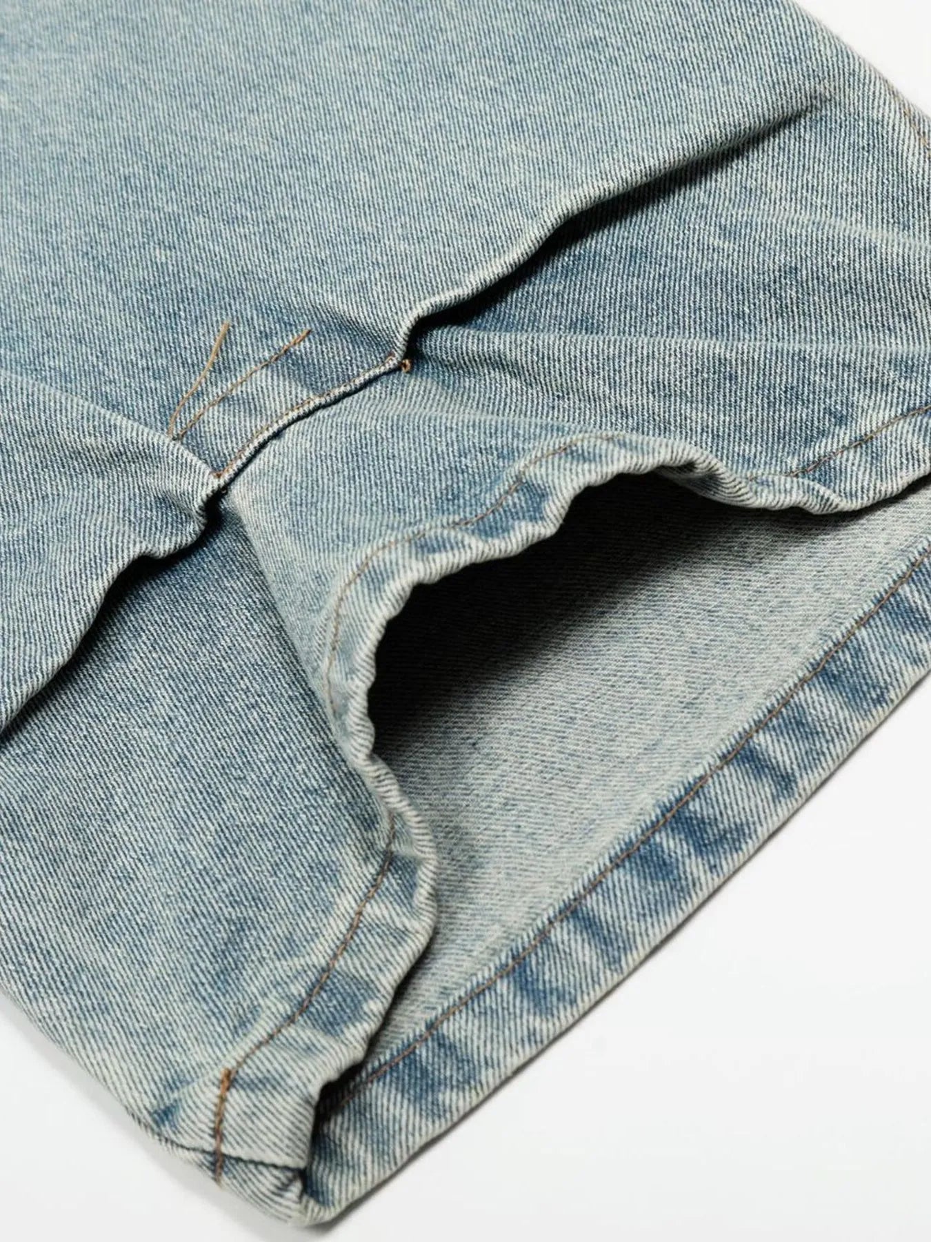 Men's Washed Wide Leg Baggy Jeans - Image 11