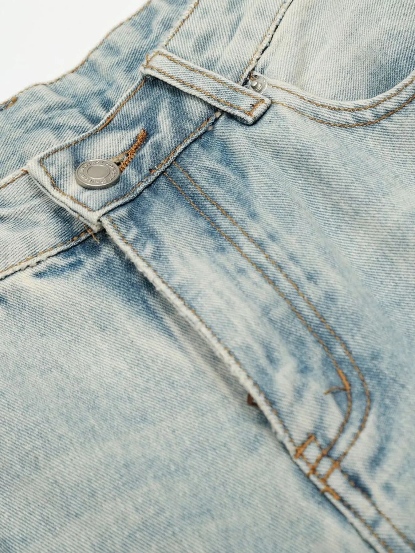 Men's Wash Wide Leg Denim Shorts - Image 5