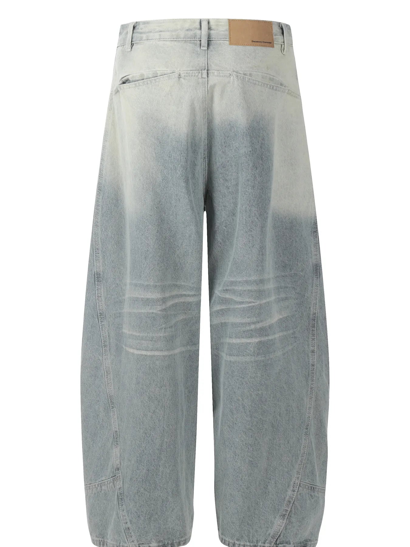 Men's Washed Curved Jeans with Contemporary Fade - Image 3