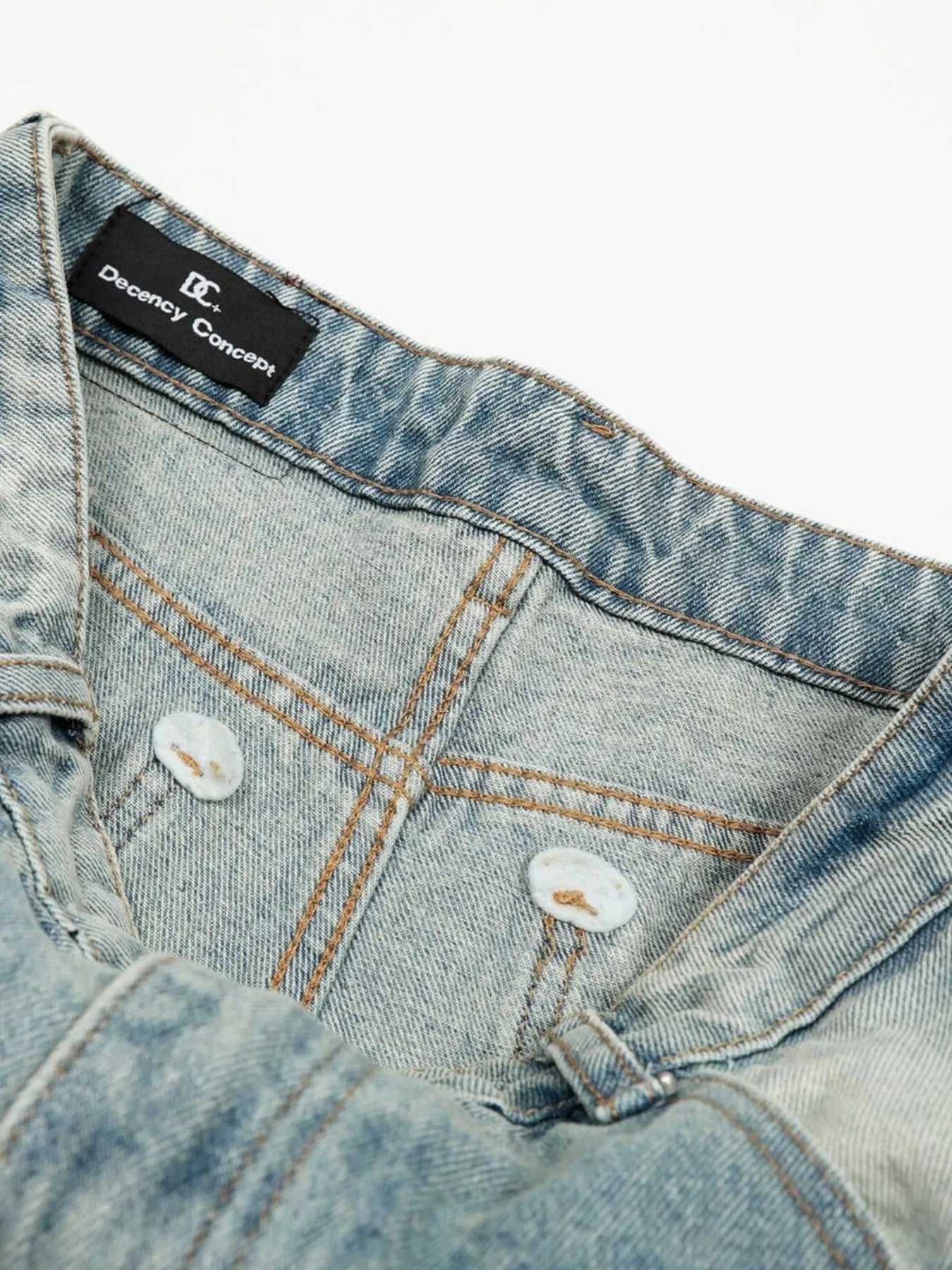 Men's Washed Wide Leg Baggy Jeans - Image 12