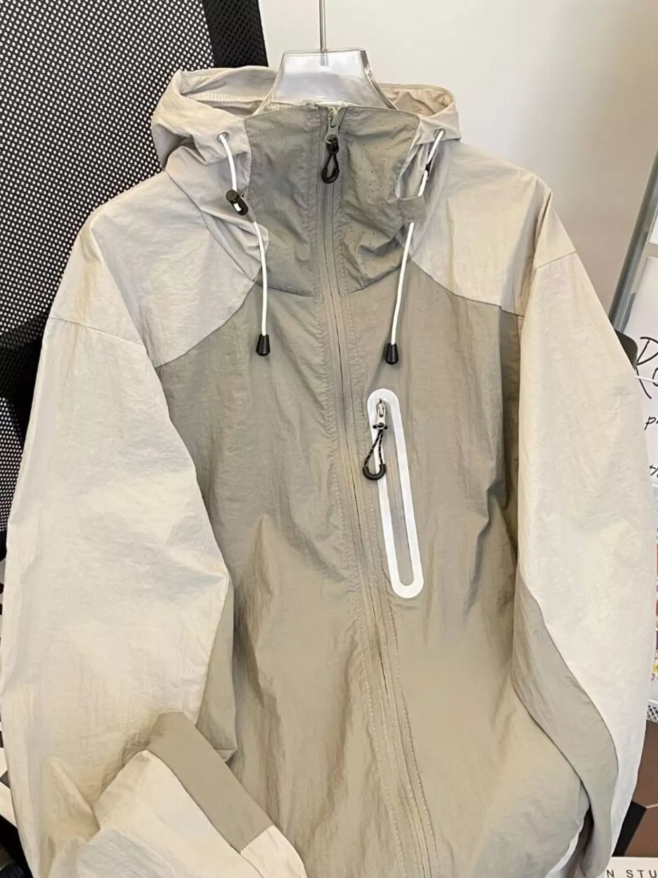 Men's Color Block Windproof Hooded Jacket - Image 7