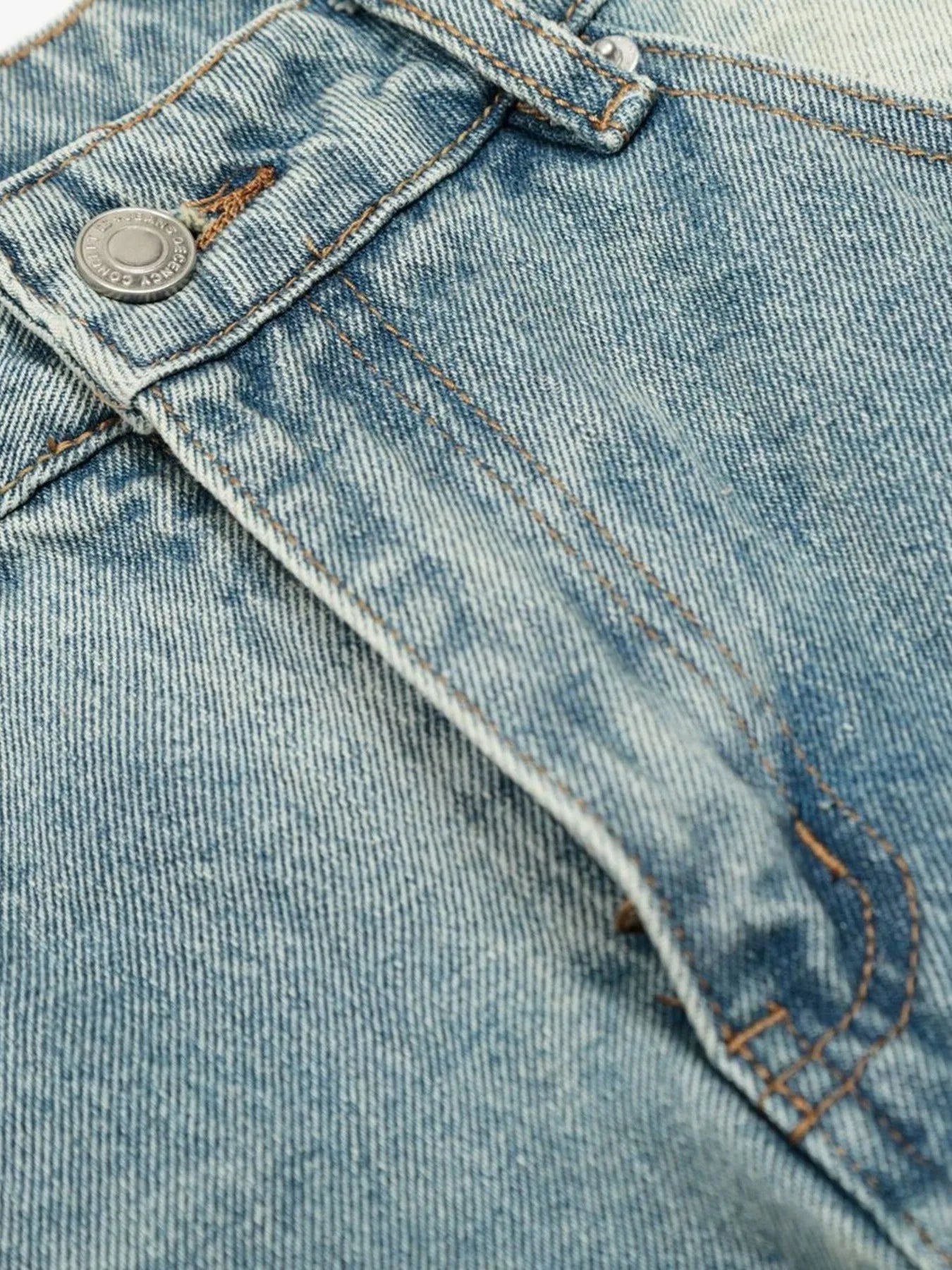 Men's Washed Wide Leg Baggy Jeans - Image 8