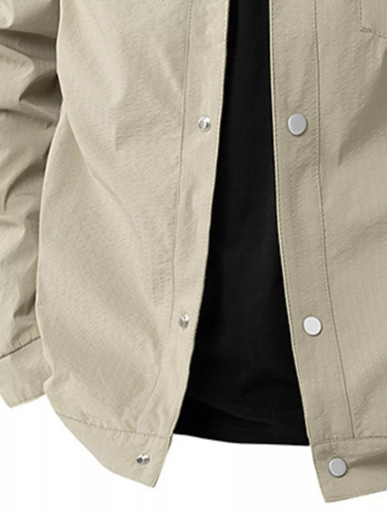 Men's Plus Size Lightweight Snap-Down Jacket - Image 2