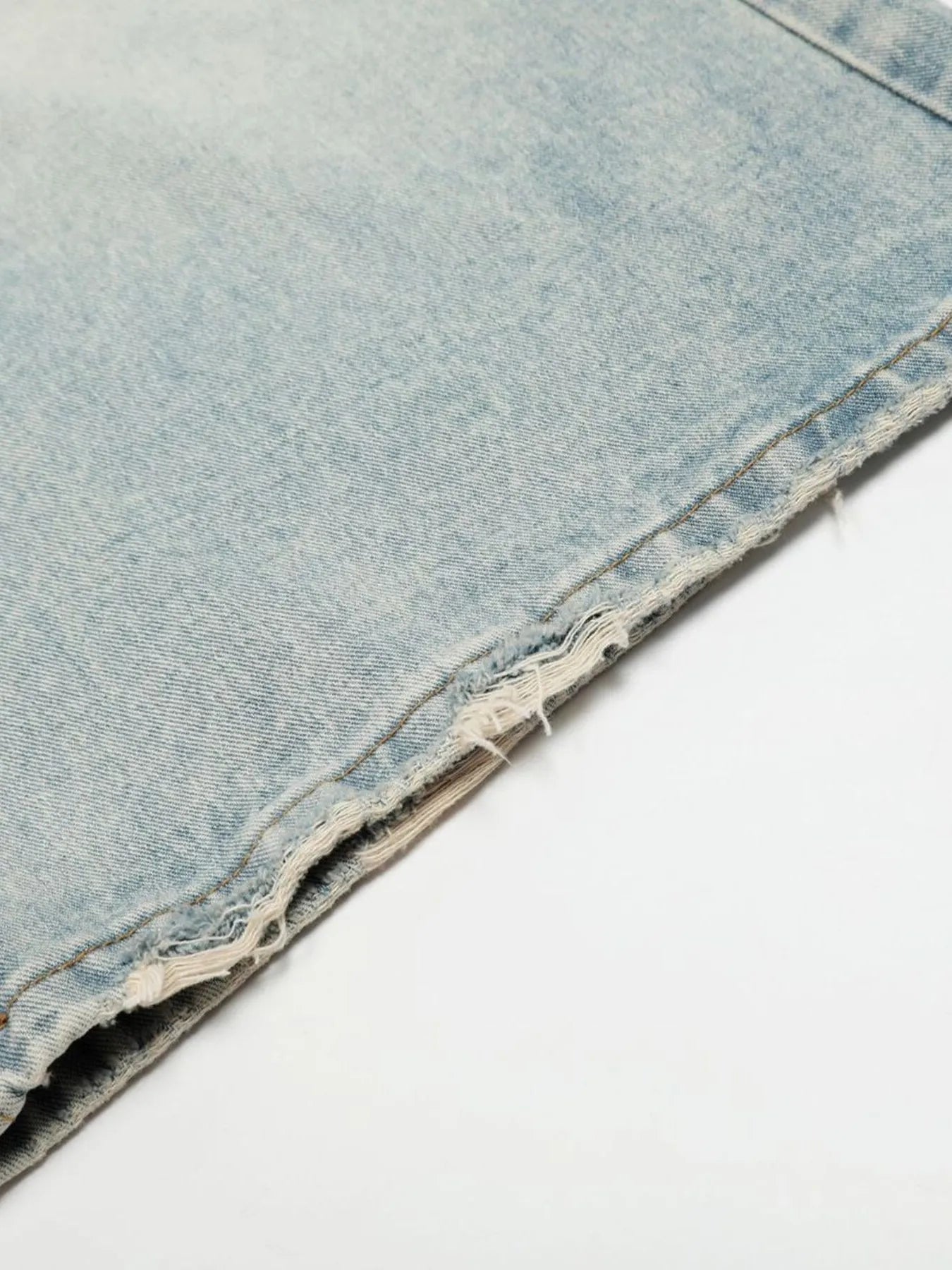 Men's Wash Wide Leg Denim Shorts - Image 8