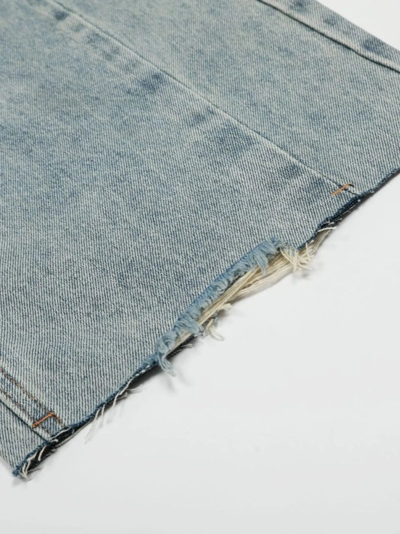 Men's Washed Distressed Curved Jeans - Image 5