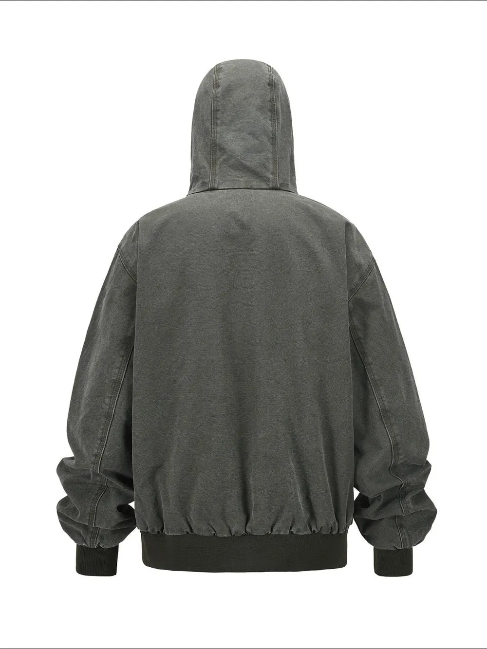 Men's Zip Up Washed Hooded Jacket - Image 2