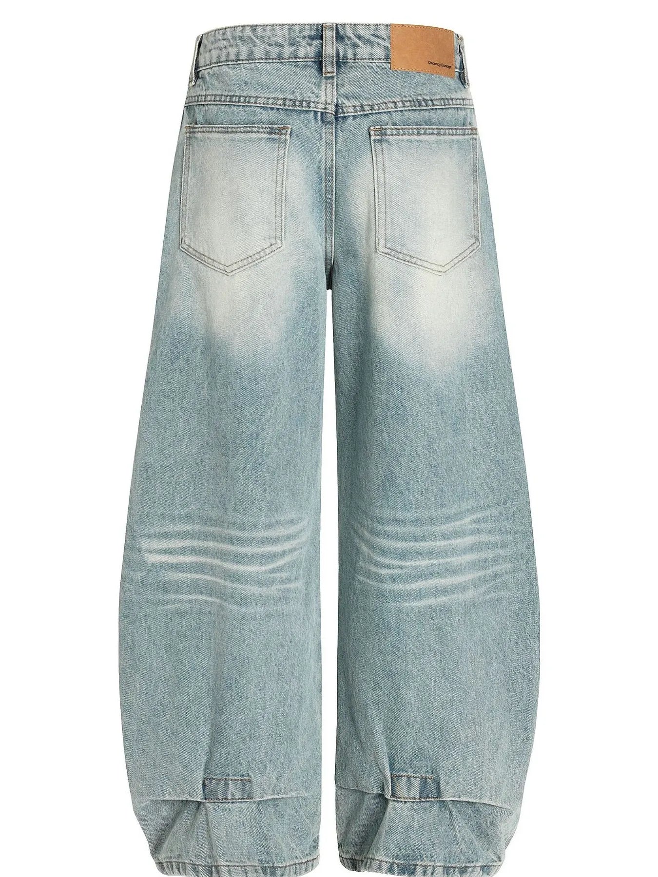 Men's Washed Wide Leg Baggy Jeans - Image 3