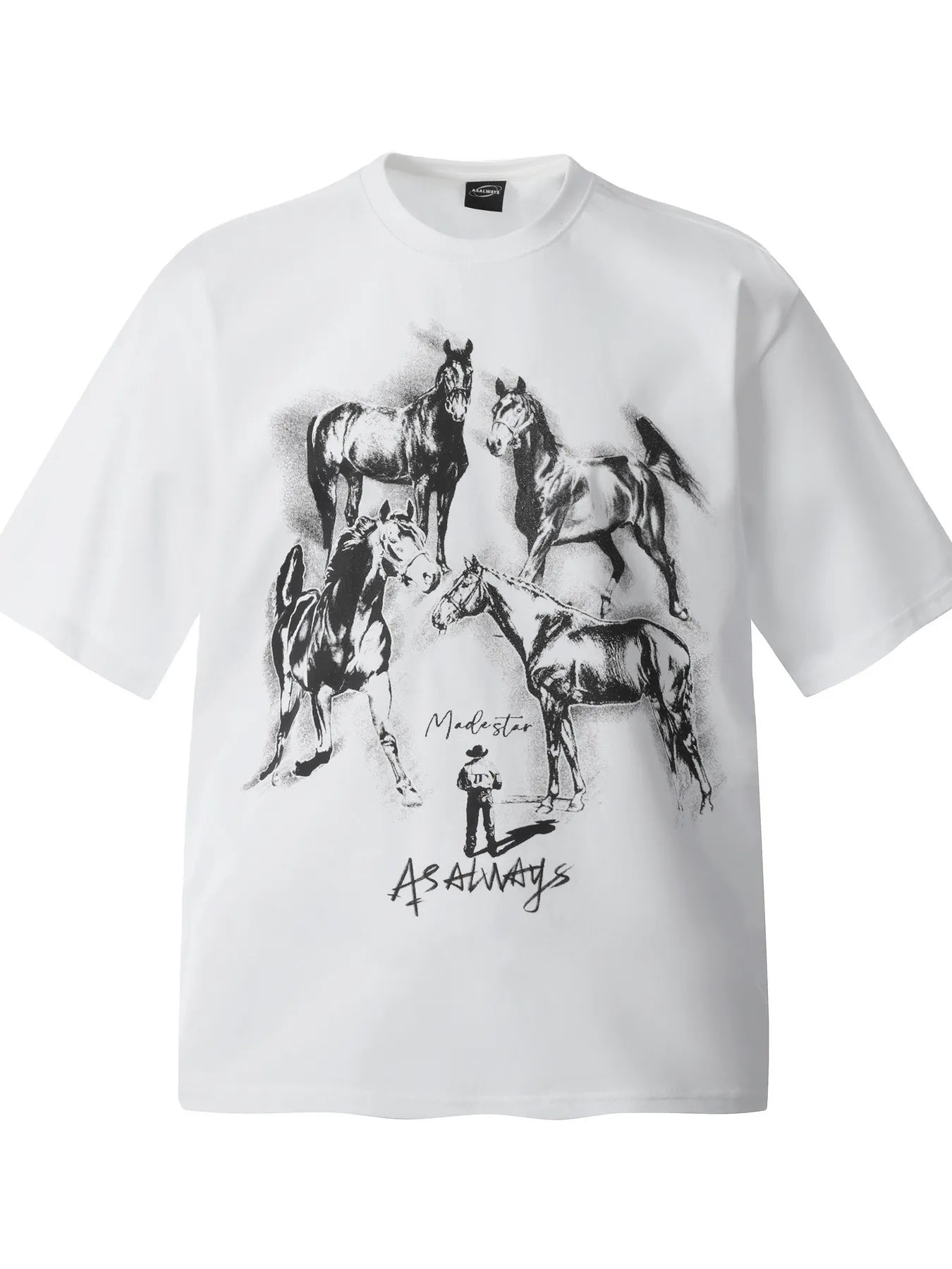 Men's Horse Graphic Oversized T-Shirt - Image 3
