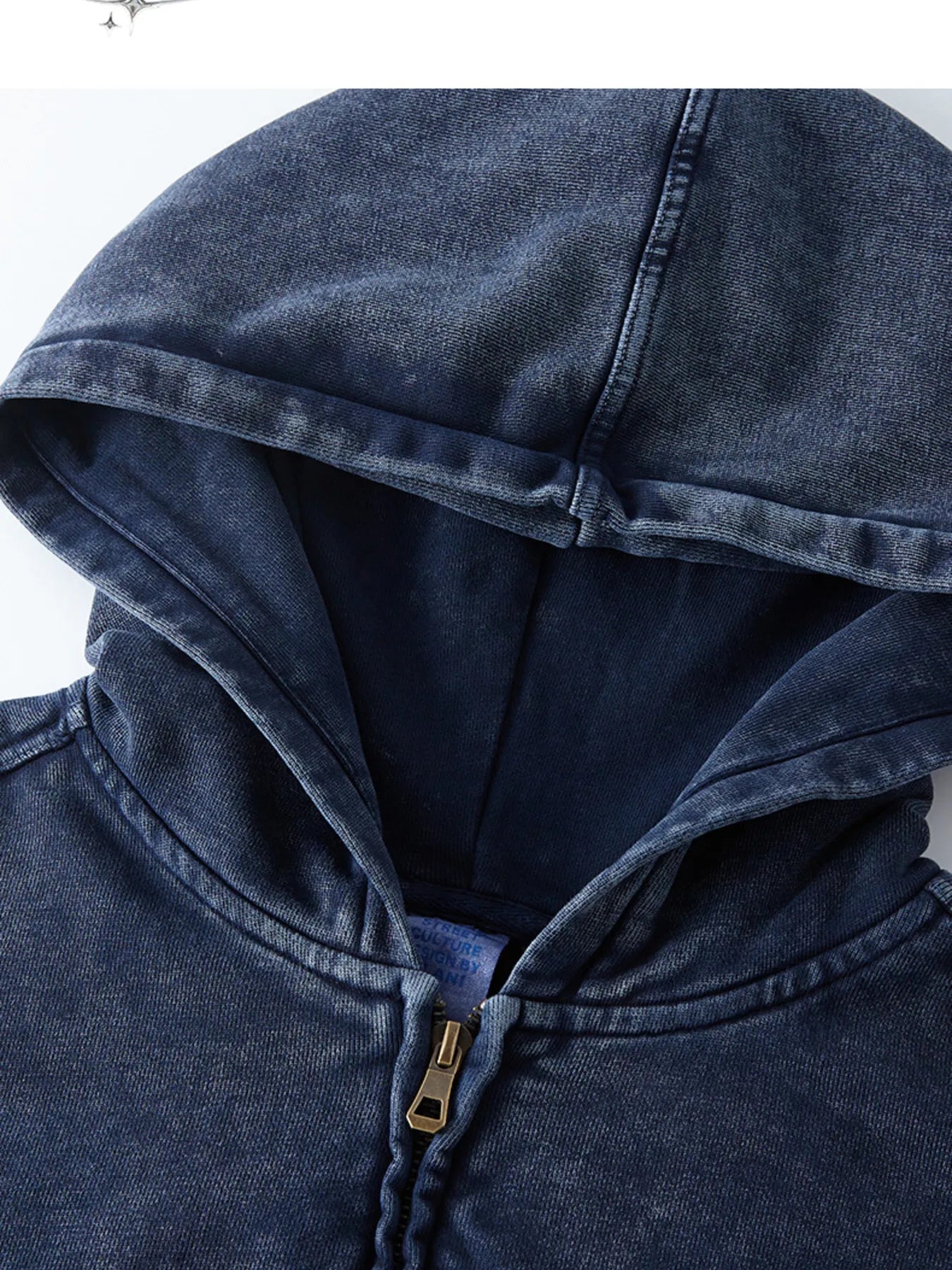 Men's Washed Zip Up Casual Hoodie - Image 10