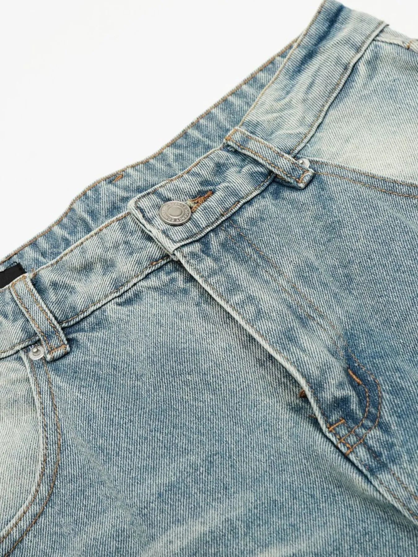 Men's Washed Wide Leg Baggy Jeans - Image 14