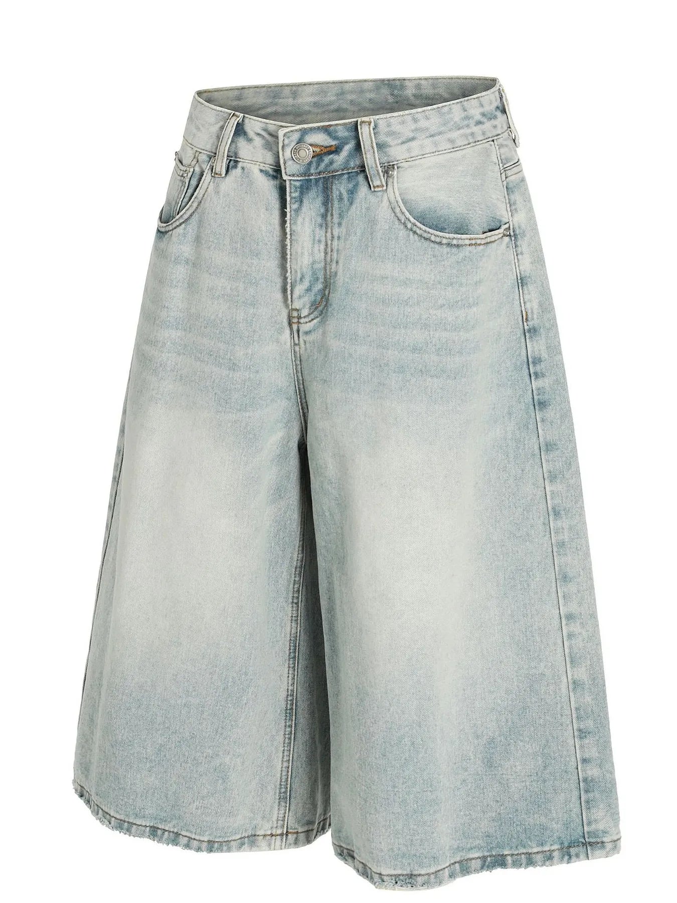 Men's Wash Wide Leg Denim Shorts - Image 2