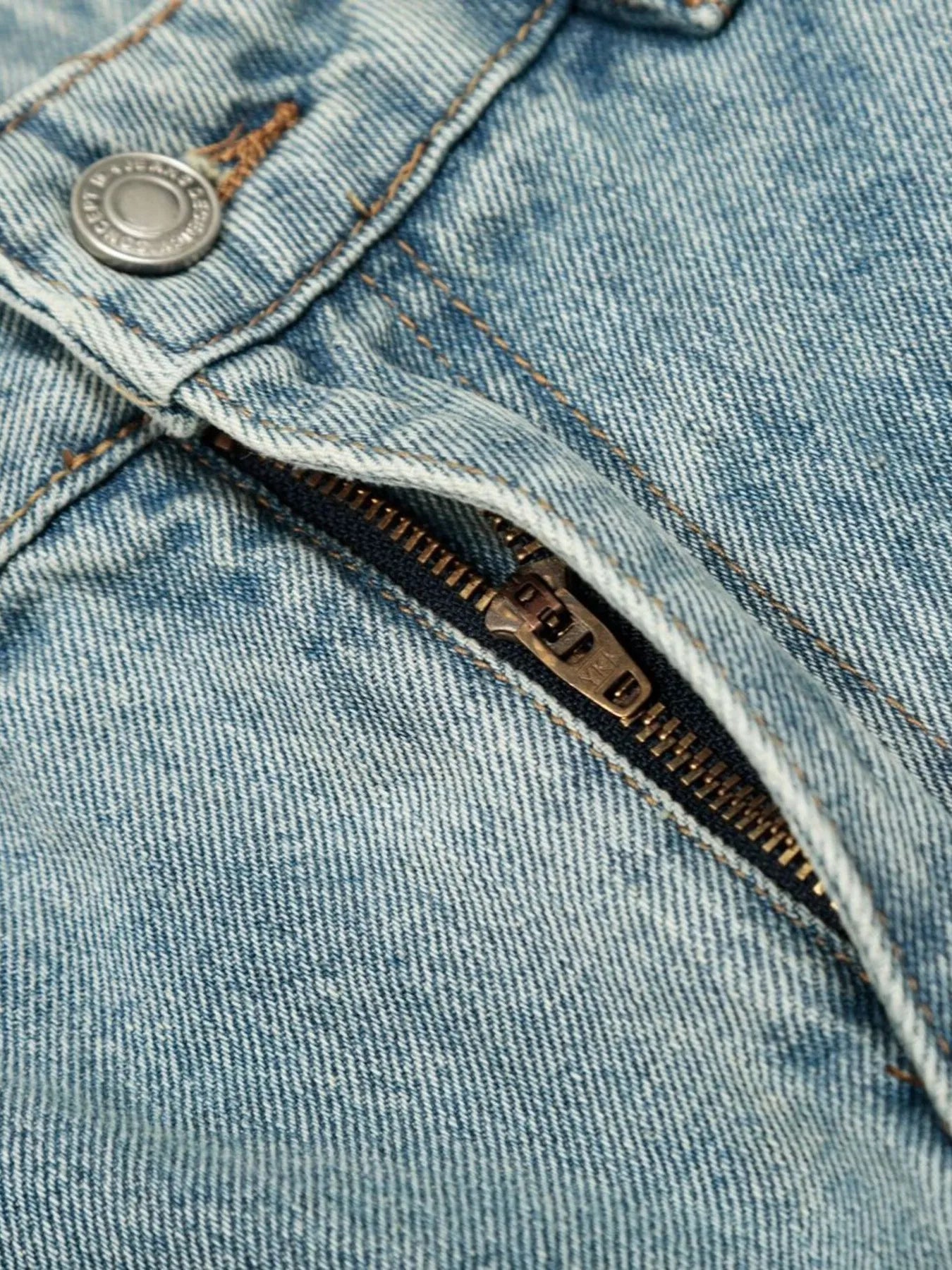Men's Washed Wide Leg Baggy Jeans - Image 9