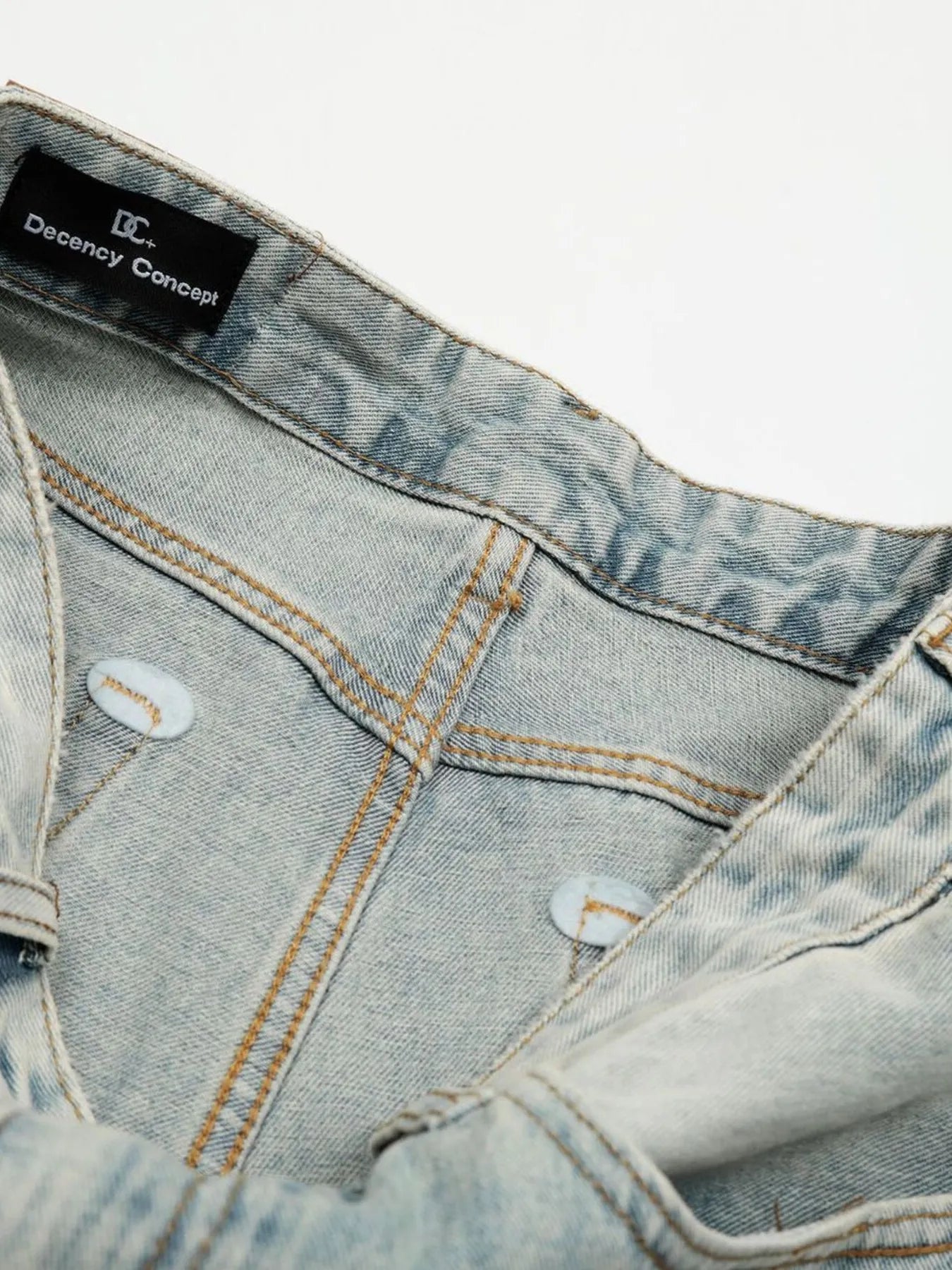 Men's Wash Wide Leg Denim Shorts - Image 9