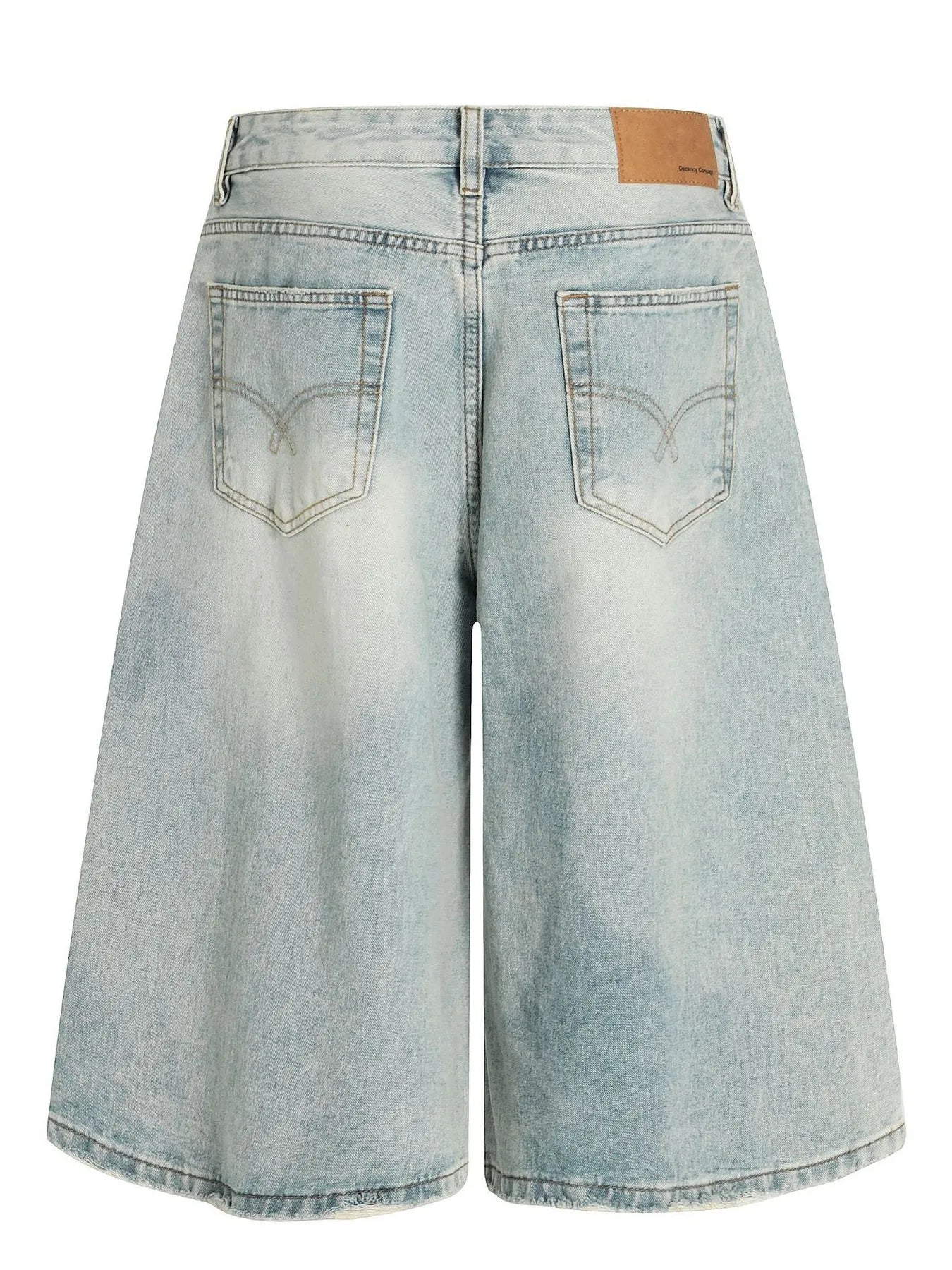 Men's Wash Wide Leg Denim Shorts - Image 3