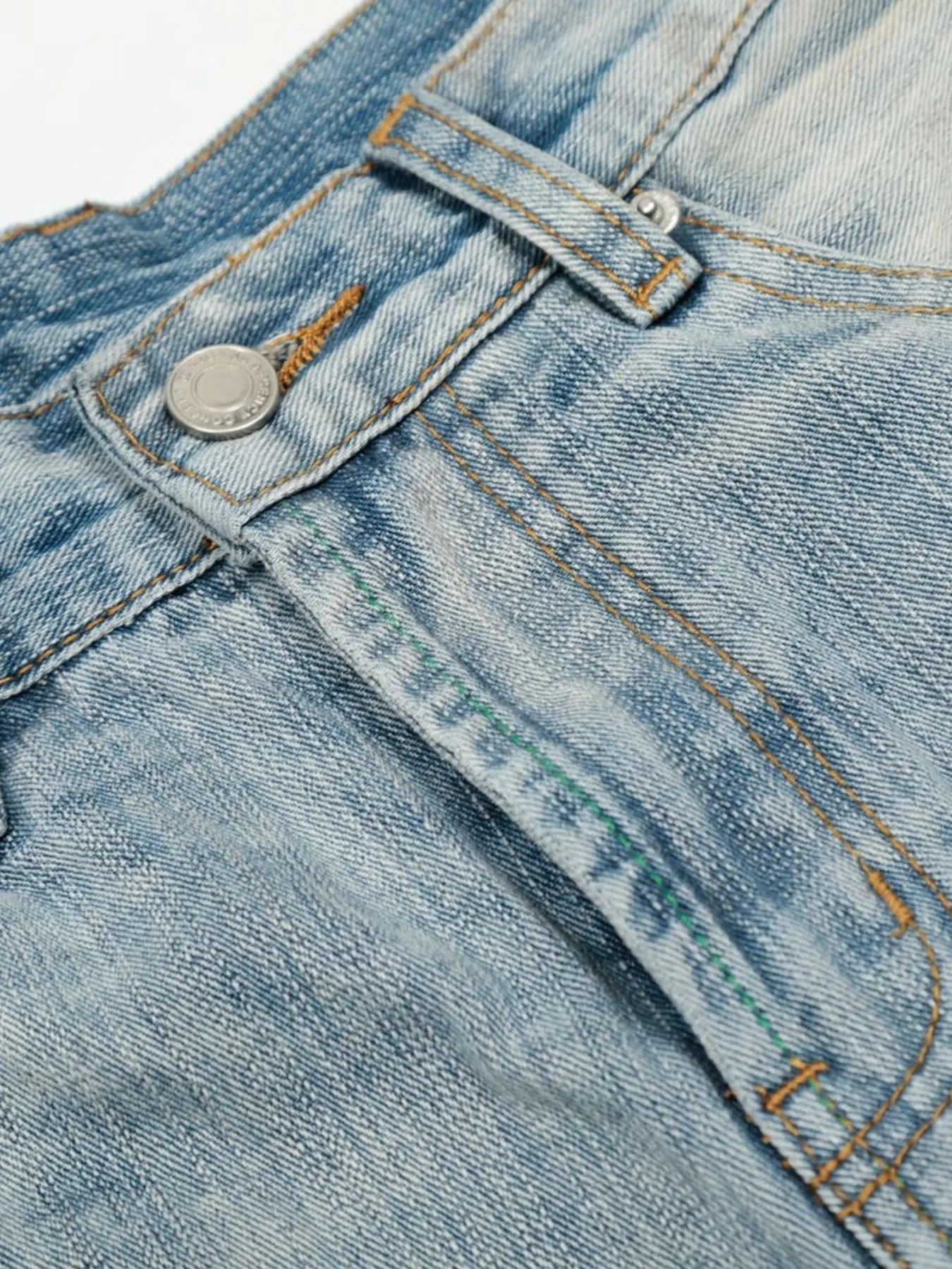 Men's Washed Wide Leg Baggy Jeans - Image 9