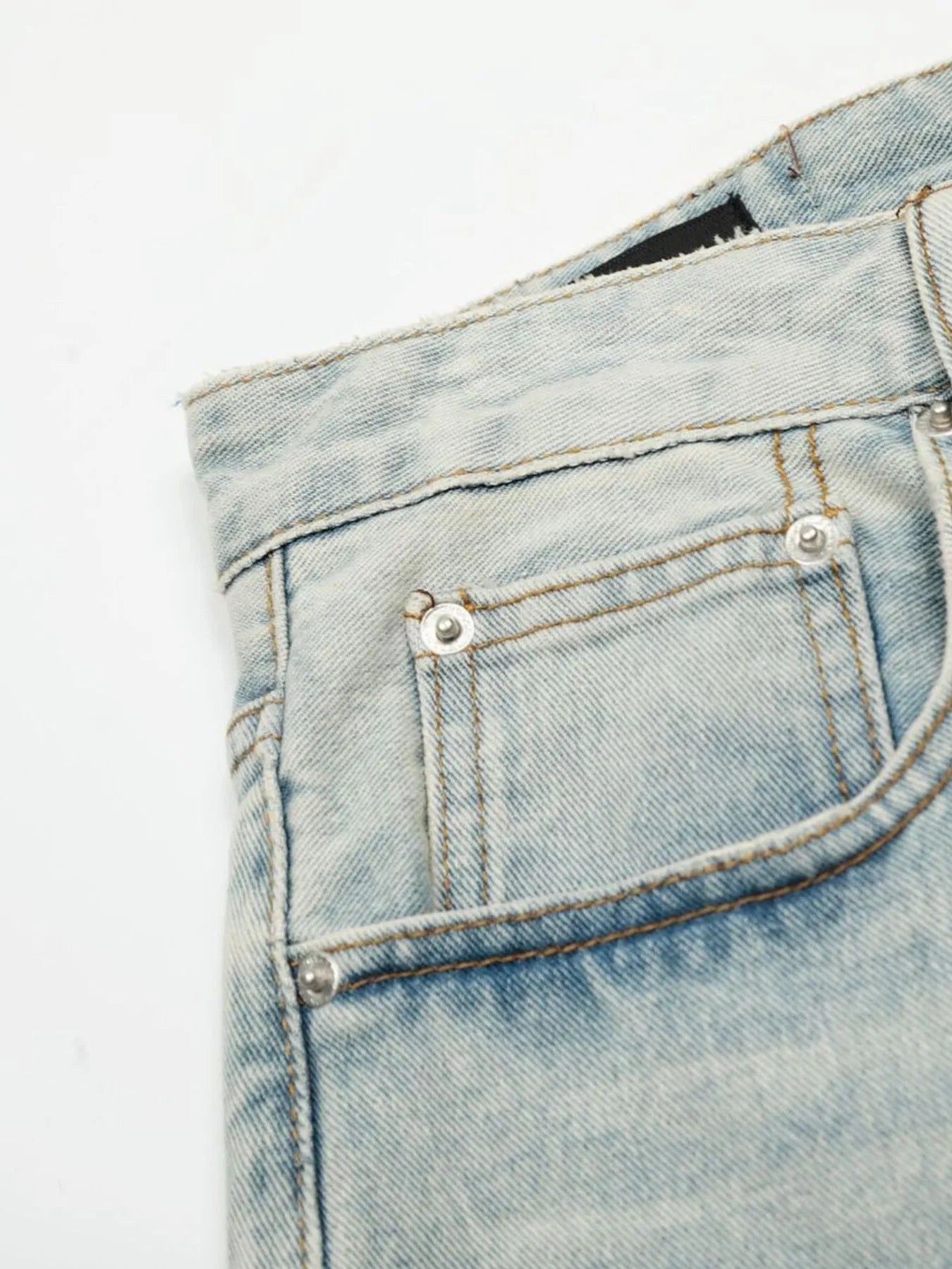 Men's Wash Wide Leg Denim Shorts - Image 7