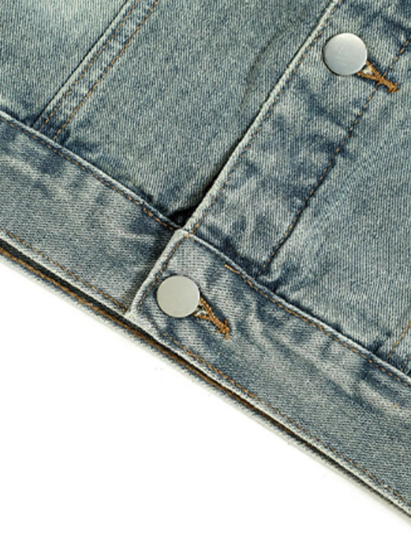 Men's Button Up Long Sleeve Denim Jacket - Image 6