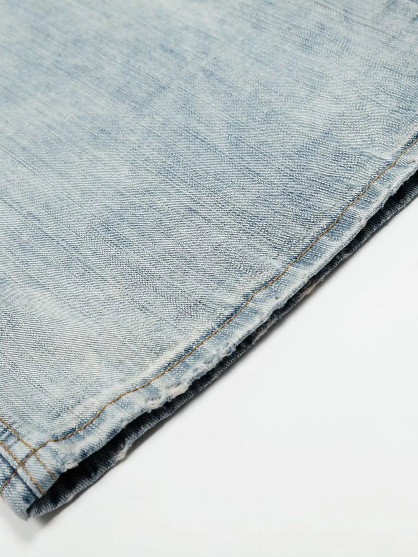 Men's Washed Wide Leg Baggy Jeans - Image 10