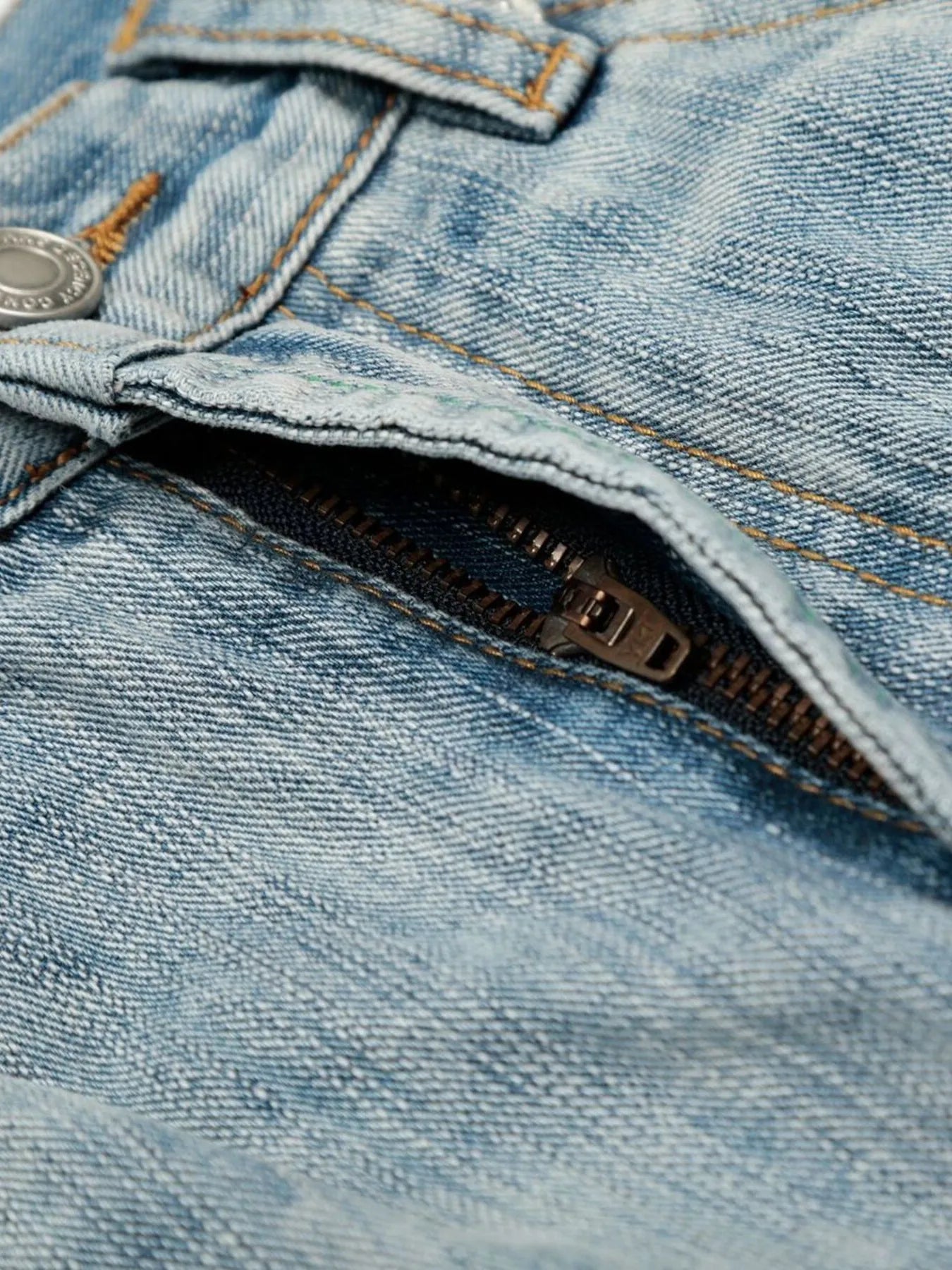 Men's Washed Wide Leg Baggy Jeans - Image 6