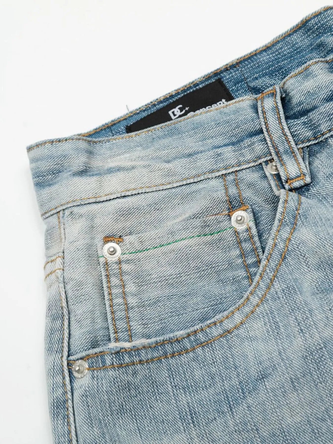 Men's Washed Wide Leg Baggy Jeans - Image 7
