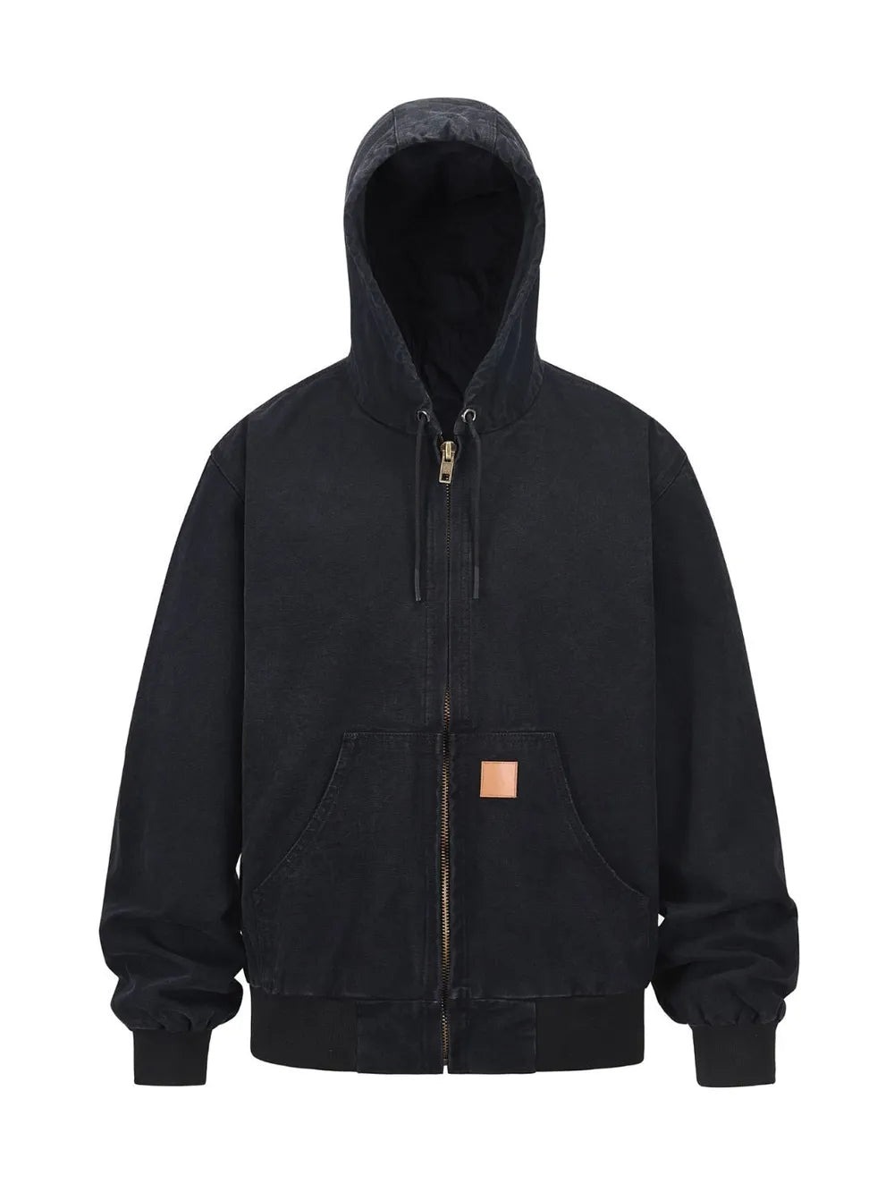 Men's Zip Up Washed Hooded Jacket - Image 4