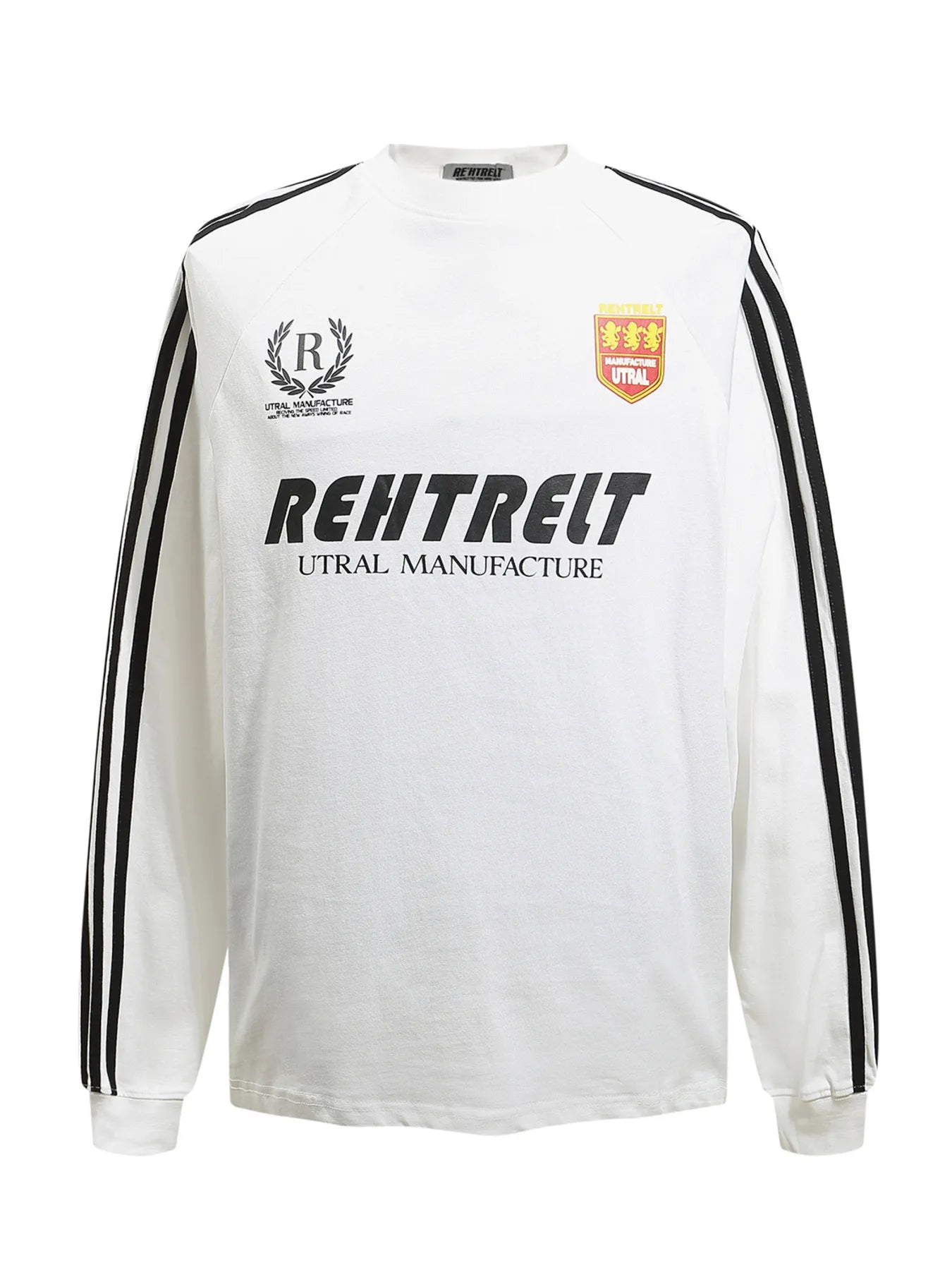 Men's Striped Long Sleeve Graphic T-Shirt - Image 3